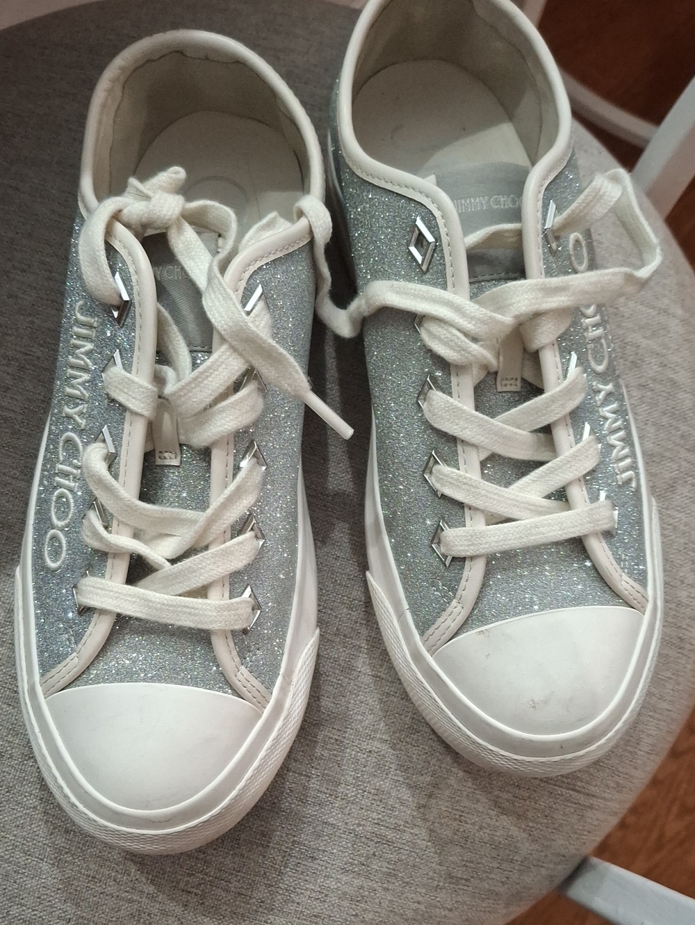 Jimmy CHOO Palma Maxi/F Sneaker Silver/Latte